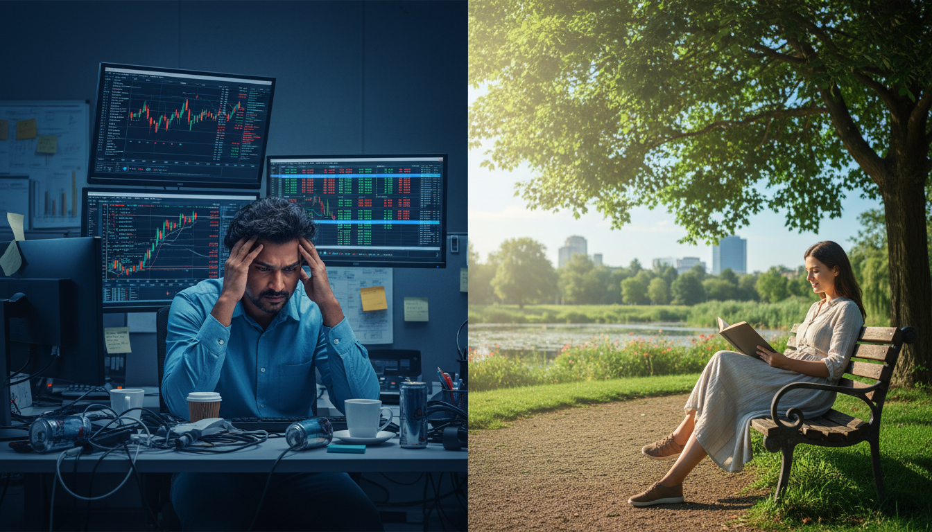 index funds vs active mutual funds india - illustration