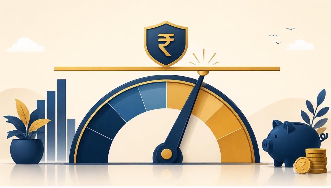 Gauge showing SEBI's new base expense ratio cap for mutual funds